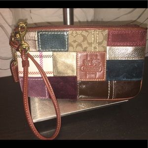 Coach patchwork wristlet